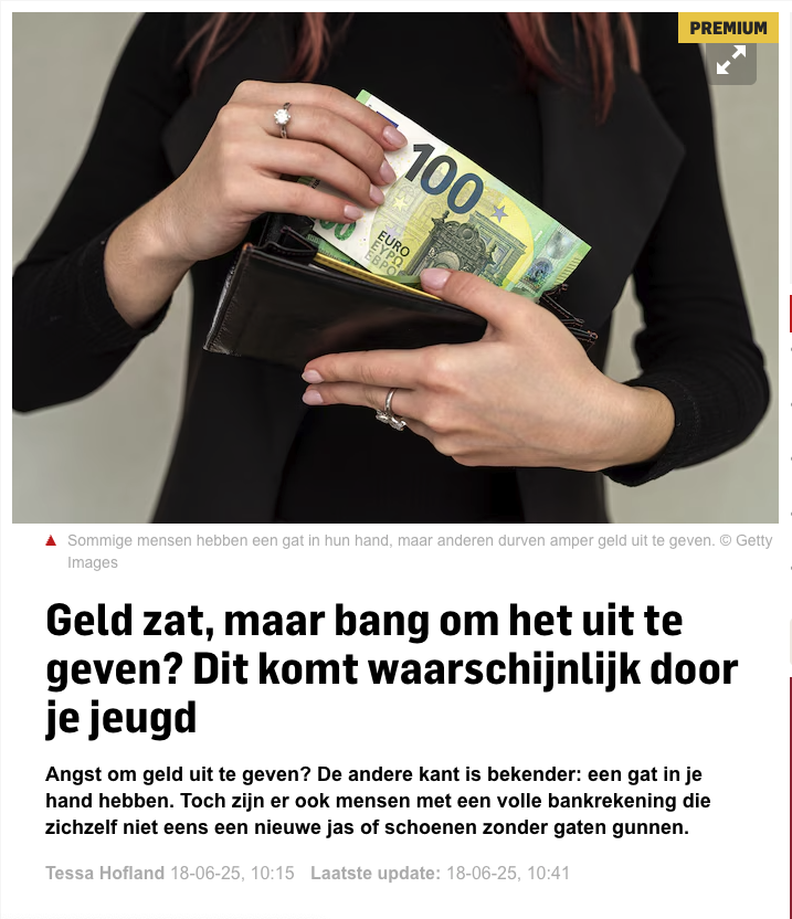 Blog Geld zat, maar bang om het uit te geven? Dit komt waarschijnlijk door je jeugd
