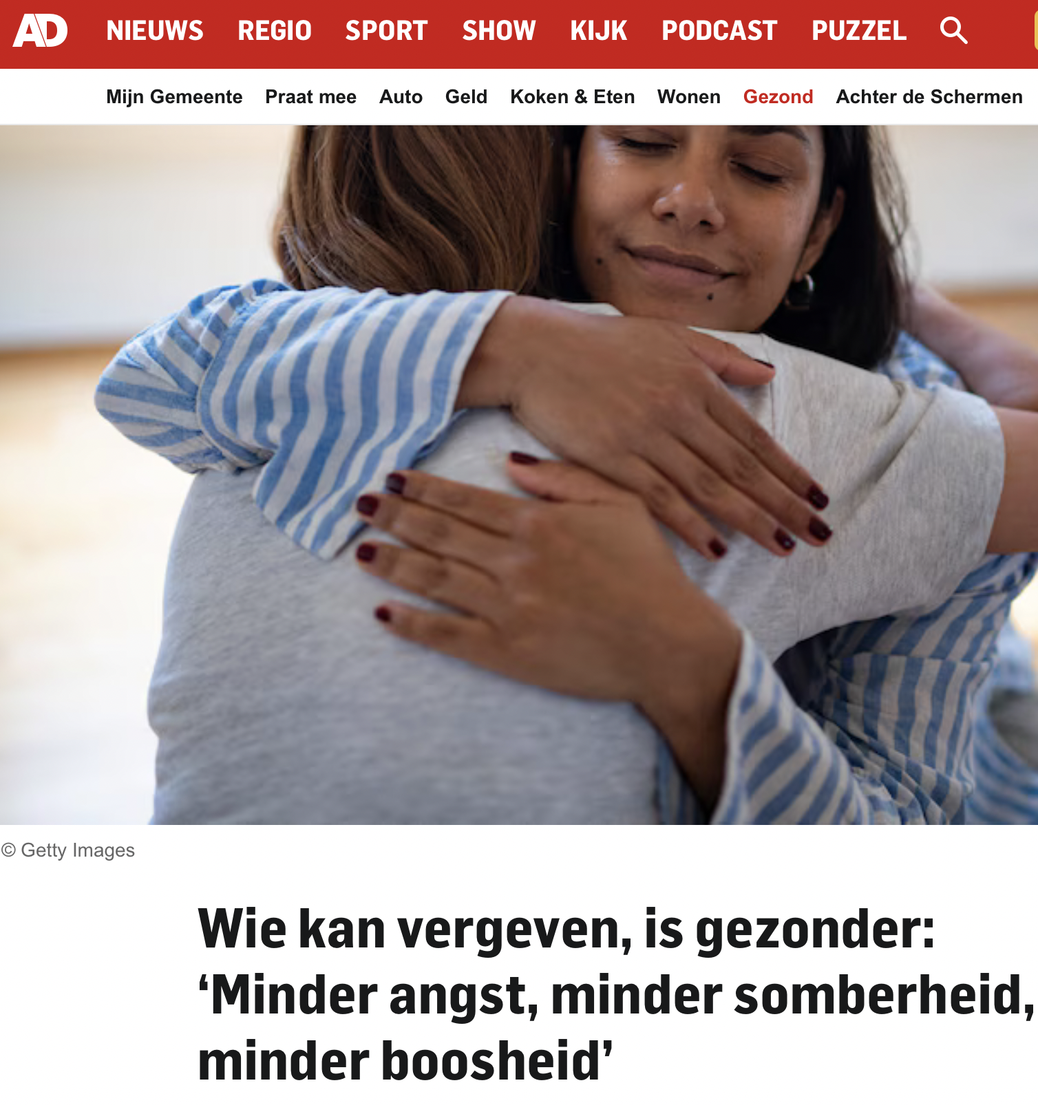Blog Wie kan vergeven, is gezonder: ‘Minder angst, minder somberheid, minder boosheid'